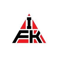 design del logo della lettera triangolare ifk con forma triangolare. monogramma del design del logo del triangolo ifk. modello di logo vettoriale triangolo ifk con colore rosso. logo triangolare ifk logo semplice, elegante e lussuoso.