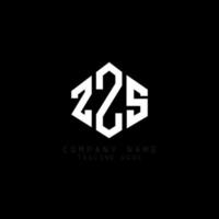 design del logo della lettera zzs con forma poligonale. zzs poligono e design del logo a forma di cubo. zzs modello di logo vettoriale esagonale colori bianco e nero. monogramma zzs, logo aziendale e immobiliare.