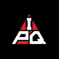 design del logo della lettera del triangolo ipq con forma triangolare. monogramma di design del logo del triangolo ipq. modello di logo vettoriale triangolo ipq con colore rosso. logo triangolare ipq logo semplice, elegante e lussuoso.