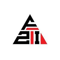 fzi triangolo logo design lettera con forma triangolare. monogramma fzi triangolo logo design. modello di logo vettoriale triangolo fzi con colore rosso. logo triangolare fzi logo semplice, elegante e lussuoso.