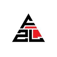 logo lettera triangolare fzl con forma triangolare. monogramma fzl triangolo logo design. modello di logo vettoriale triangolo fzl con colore rosso. logo triangolare fzl logo semplice, elegante e lussuoso.
