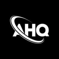 ahq logo. ahq lettera. design del logo della lettera ahq. iniziali ahq logo collegate con cerchio e logo monogramma maiuscolo. tipografia ahq per il marchio tecnologico, commerciale e immobiliare. vettore