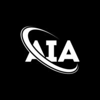 ia logo. lettera aia. design del logo della lettera aia. iniziali ai logo collegate con cerchio e logo monogramma maiuscolo. tipografia aia per il marchio tecnologico, commerciale e immobiliare. vettore