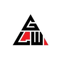 design del logo della lettera del triangolo glw con forma triangolare. monogramma di design del logo del triangolo glw. modello di logo vettoriale triangolo glw con colore rosso. logo triangolare glw logo semplice, elegante e lussuoso.