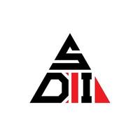 design del logo della lettera del triangolo sdi con forma triangolare. monogramma di design del logo del triangolo sdi. modello di logo vettoriale triangolo sdi con colore rosso. logo triangolare sdi logo semplice, elegante e lussuoso.