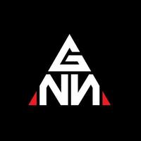 design del logo della lettera del triangolo gnn con forma triangolare. gnn triangolo logo design monogramma. modello di logo vettoriale triangolo gnn con colore rosso. logo triangolare gnn logo semplice, elegante e lussuoso.