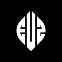 evz circle letter logo design con forma circolare ed ellittica. evz lettere ellittiche con stile tipografico. le tre iniziali formano un logo circolare. evz cerchio emblema astratto monogramma lettera marchio vettore. vettore