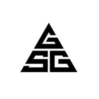 design del logo della lettera del triangolo gsg con forma triangolare. monogramma di design del logo triangolo gsg. modello di logo vettoriale triangolo gsg con colore rosso. logo triangolare gsg logo semplice, elegante e lussuoso.