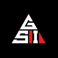 logo della lettera triangolare gsi con forma triangolare. gsi triangolo logo design monogramma. modello di logo vettoriale triangolo gsi con colore rosso. logo triangolare gsi logo semplice, elegante e lussuoso.