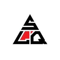 logo della lettera triangolo slq con forma triangolare. monogramma di design del logo del triangolo slq. modello di logo vettoriale triangolo slq con colore rosso. logo triangolare slq logo semplice, elegante e lussuoso.