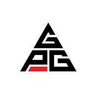 logo della lettera del triangolo gpg con forma triangolare. gpg triangolo logo design monogramma. modello di logo vettoriale triangolo gpg con colore rosso. logo triangolare gpg logo semplice, elegante e lussuoso.