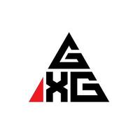 design del logo della lettera triangolare gxg con forma triangolare. gxg triangolo logo design monogramma. modello di logo vettoriale triangolo gxg con colore rosso. logo triangolare gxg logo semplice, elegante e lussuoso.