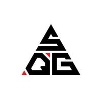 design del logo della lettera triangolo sqg con forma triangolare. monogramma di design del logo del triangolo sqg. modello di logo vettoriale triangolo sqg con colore rosso. logo triangolare sqg logo semplice, elegante e lussuoso.