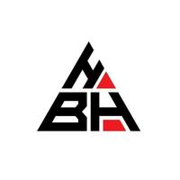 design del logo della lettera triangolare hbh con forma triangolare. monogramma di design del logo del triangolo hbh. modello di logo vettoriale triangolo hbh con colore rosso. logo triangolare hbh logo semplice, elegante e lussuoso.