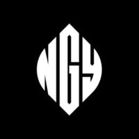 ngy circle lettera logo design con forma circolare ed ellittica. ngy lettere ellittiche con stile tipografico. le tre iniziali formano un logo circolare. ngy cerchio emblema astratto monogramma lettera marchio vettore. vettore