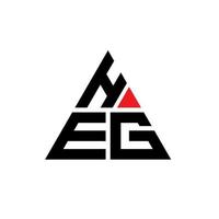 design del logo della lettera del triangolo heg con forma triangolare. monogramma di design del logo del triangolo heg. modello di logo vettoriale triangolo heg con colore rosso. logo triangolare heg logo semplice, elegante e lussuoso.
