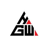 design del logo della lettera del triangolo hgw con forma triangolare. monogramma di design del logo del triangolo hgw. modello di logo vettoriale triangolo hgw con colore rosso. logo triangolare hgw logo semplice, elegante e lussuoso.
