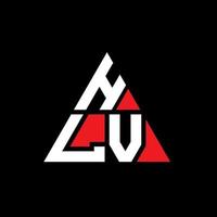 design del logo della lettera del triangolo hlv con forma triangolare. monogramma di design del logo del triangolo hlv. modello di logo vettoriale triangolo hlv con colore rosso. logo triangolare hlv logo semplice, elegante e lussuoso. hlv