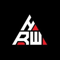 hrw design del logo della lettera del triangolo con forma triangolare. monogramma di design del logo del triangolo hrw. modello di logo vettoriale triangolo hrw con colore rosso. logo triangolare hrw logo semplice, elegante e lussuoso.