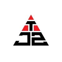 design del logo della lettera triangolare tjz con forma triangolare. tjz triangolo logo design monogramma. modello di logo vettoriale triangolo tjz con colore rosso. logo triangolare tjz logo semplice, elegante e lussuoso.