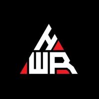 design del logo della lettera del triangolo hwr con forma triangolare. monogramma di design del logo del triangolo hwr. modello di logo vettoriale triangolo hwr con colore rosso. logo triangolare hwr logo semplice, elegante e lussuoso.