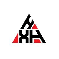 design del logo della lettera triangolare hxh con forma triangolare. monogramma di design del logo del triangolo hxh. modello di logo vettoriale triangolo hxh con colore rosso. hxh logo triangolare logo semplice, elegante e lussuoso.