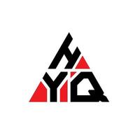 design del logo della lettera triangolo hyq con forma triangolare. monogramma del design del logo del triangolo hyq. modello di logo vettoriale triangolo hyq con colore rosso. logo triangolare hyq logo semplice, elegante e lussuoso.