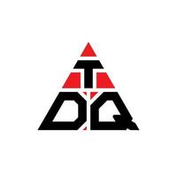 design del logo della lettera triangolare tdq con forma triangolare. tdq triangolo logo design monogramma. modello di logo vettoriale triangolo tdq con colore rosso. logo triangolare tdq logo semplice, elegante e lussuoso.