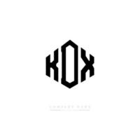 design del logo della lettera kdx con forma poligonale. design del logo a forma di poligono e cubo kdx. colore bianco e nero del modello di logo vettoriale esagonale kdx. monogramma kdx, logo aziendale e immobiliare.