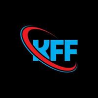 logo kff. lettera kff. design del logo della lettera kff. iniziali logo kff legate a cerchio e logo monogramma maiuscolo. tipografia kff per il marchio tecnologico, commerciale e immobiliare. vettore