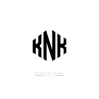 design del logo della lettera knk con forma poligonale. knk poligono e design del logo a forma di cubo. knk esagonale modello logo vettoriale colori bianco e nero. monogramma knk, logo aziendale e immobiliare.