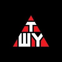 logo della lettera triangolare twy con forma triangolare. twy triangolo logo design monogramma. modello di logo vettoriale triangolo twy con colore rosso. logo triangolare twy logo semplice, elegante e lussuoso.