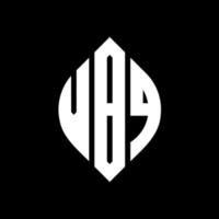 design del logo della lettera del cerchio vbq con forma circolare ed ellittica. vbq lettere ellittiche con stile tipografico. le tre iniziali formano un logo circolare. vbq cerchio emblema astratto monogramma lettera marchio vettore. vettore