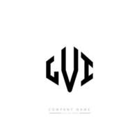 lvi lettera logo design con forma poligonale. lvi poligono e design del logo a forma di cubo. lvi esagono logo modello vettoriale colori bianco e nero. monogramma lvi, logo aziendale e immobiliare.