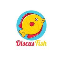 discutere l'illustrazione del logo del fumetto di pesce vettore
