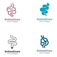 intestino logo umano collezioni digestione organo medico design vettore