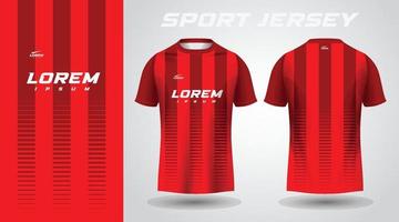 t-shirt rossa con design in jersey sportivo vettore