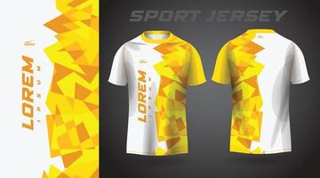 t-shirt gialla con design in jersey sportivo vettore