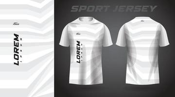 t-shirt bianca con design in jersey sportivo vettore