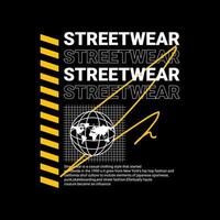 t-shirt design streetwear, adatta per serigrafia, giacche e altro vettore