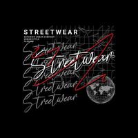 t-shirt design streetwear, adatta per serigrafia, giacche e altro vettore