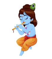 felice krishna janmashtami. Signore Krishna vettore