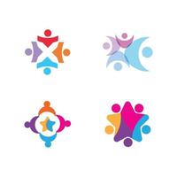 icona di vettore del modello di logo di assistenza alla comunità e adozione adoption