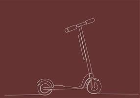 illustrazione vettoriale di scooter per moto a linea continua