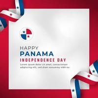 felice giorno dell'indipendenza del panama 28 novembre celebrazione disegno vettoriale illustrazione. modello per poster, banner, pubblicità, biglietto di auguri o elemento di design di stampa