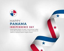 felice giorno dell'indipendenza del panama 28 novembre celebrazione disegno vettoriale illustrazione. modello per poster, banner, pubblicità, biglietto di auguri o elemento di design di stampa