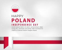 felice giorno dell'indipendenza della polonia 11 novembre celebrazione disegno vettoriale illustrazione. modello per poster, banner, pubblicità, biglietto di auguri o elemento di design di stampa