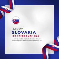felice giorno dell'indipendenza della slovacchia 17 luglio illustrazione del disegno vettoriale di celebrazione. modello per poster, banner, pubblicità, biglietto di auguri o elemento di design di stampa