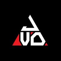 jvo triangolo logo lettera design con forma triangolare. monogramma di design del logo del triangolo jvo. modello di logo vettoriale triangolo jvo con colore rosso. logo triangolare jvo logo semplice, elegante e lussuoso.