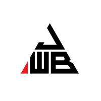 jwb triangolo logo design lettera con forma triangolare. monogramma di design del logo del triangolo jwb. modello di logo vettoriale triangolo jwb con colore rosso. jwb logo triangolare logo semplice, elegante e lussuoso.